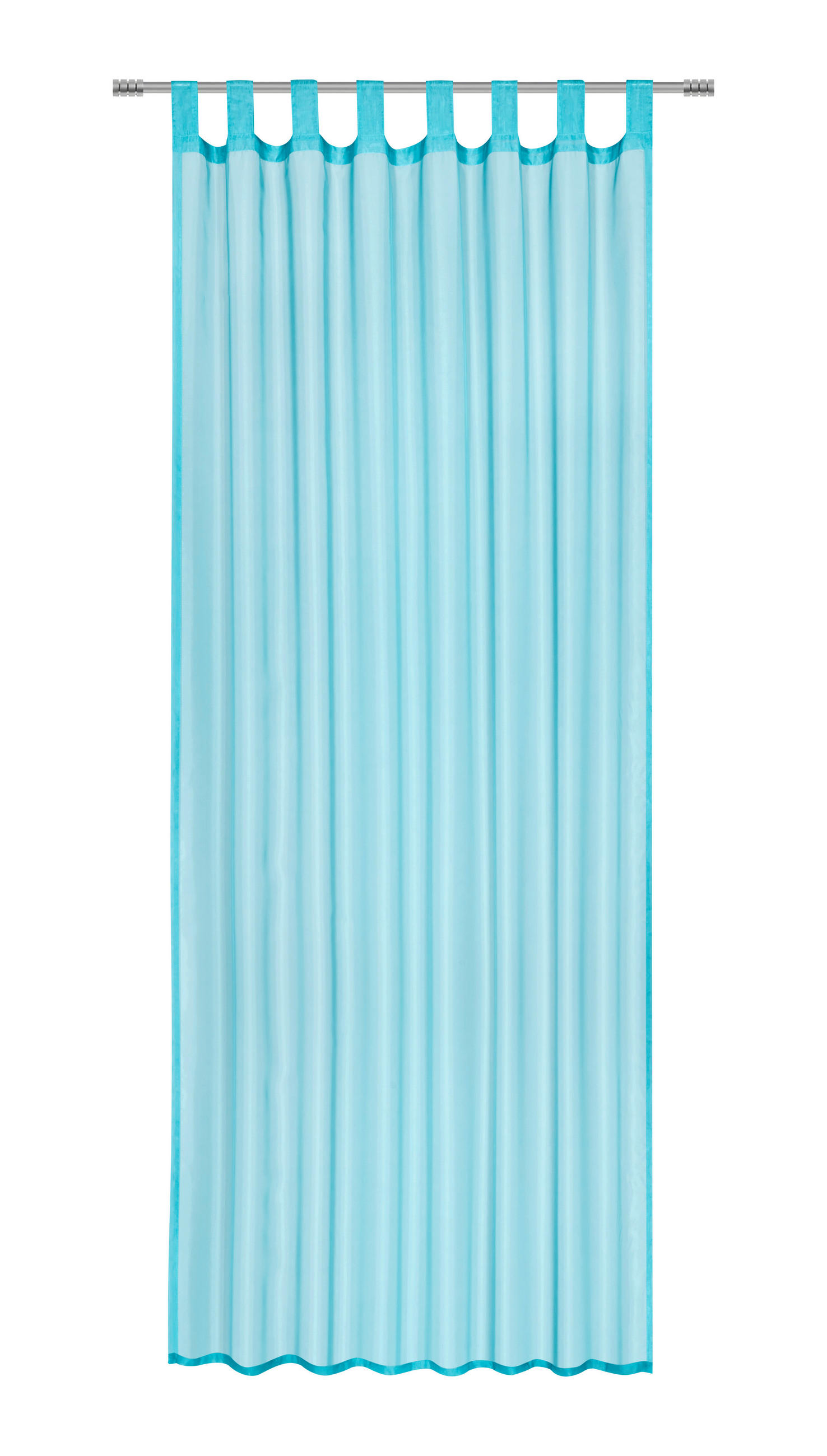 ZAVJESA S OMČAMA plava   - plava, Basics, tekstil (140cm) - Boxxx