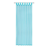 ZAVESA SA PETLJAMA ZA KAČENJE plava - plava, Osnovno, tekstil (140cm) - Boxxx