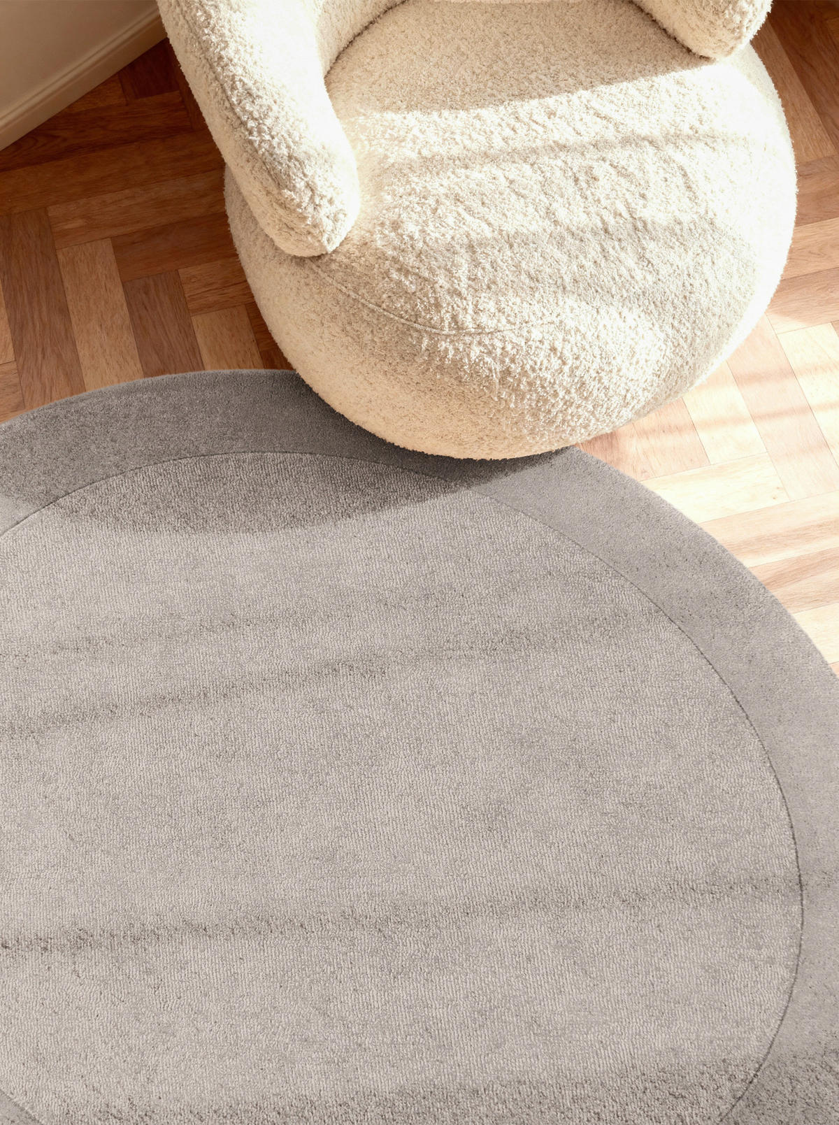 WOLLTEPPICH 150 cm Grau rund  - Grau, Basics, Textil (150cm) - Villeroy & Boch