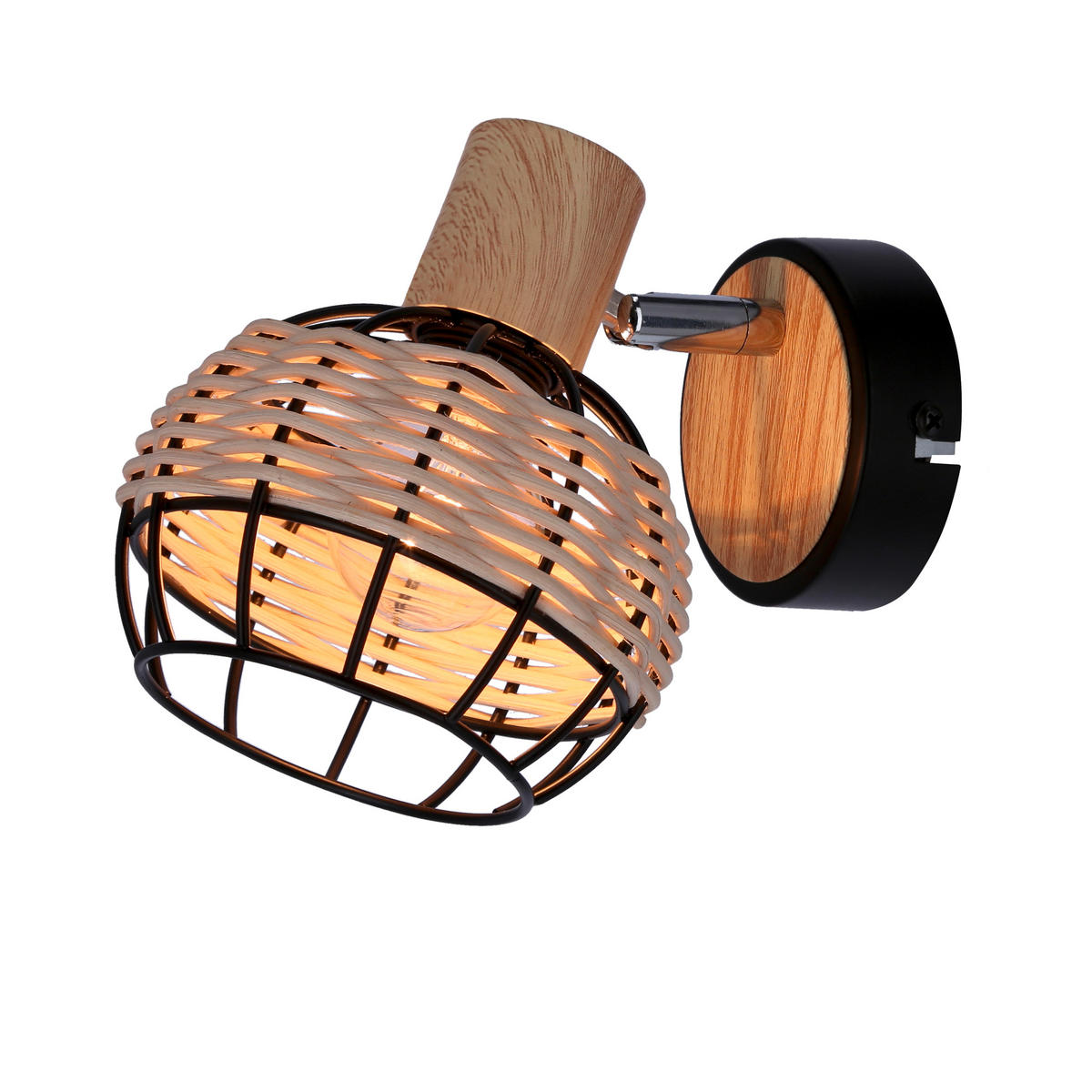 STRAHLER Tajga 18/12/14 cm   - Schwarz, Natur, Holz/Metall (18/12/14cm)