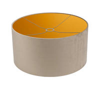 LEUCHTENSCHIRM Velour 50/25 cm  - Taupe, Basics, Textil/Metall (50/25cm)