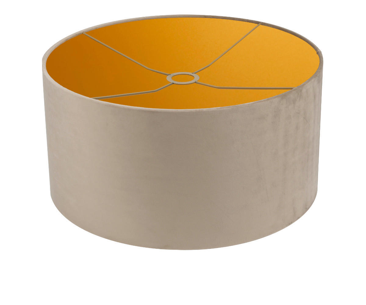 LEUCHTENSCHIRM Velour 50/25 cm  - Taupe, Basics, Textil/Metall (50/25cm)