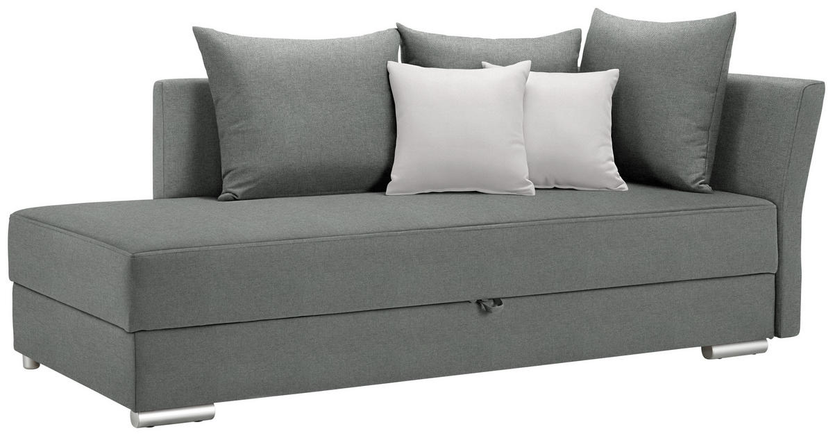 HEVERŐ textil mentazöld  - krómszínű/grafitszürke, Design, műanyag/textil (220/93/100cm) - Xora