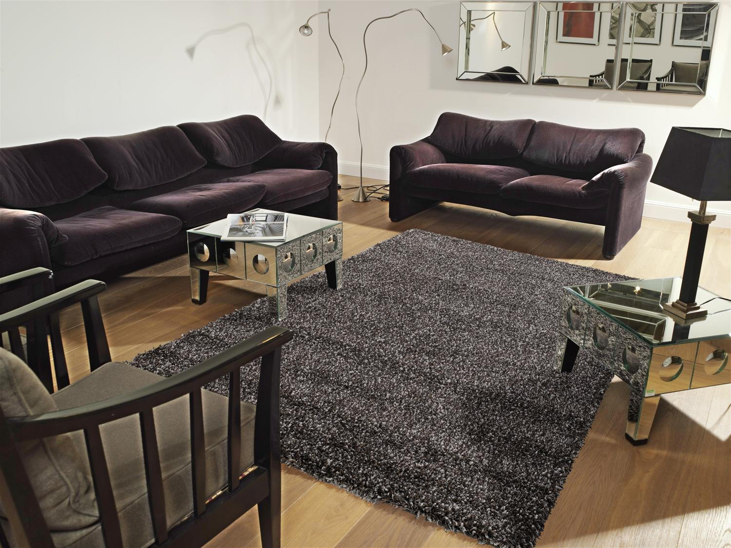 HOCHFLORTEPPICH 120/170 cm Fashoin Shaggy Braun, Grau  - Braun/Grau, Basics, Textil (120/170cm) - Novel