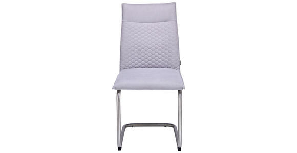 SCHWINGSTUHL in Metall, Textil Hellgrau - Edelstahlfarben/Hellgrau, Design, Textil/Metall (47/92/59cm) - Xora