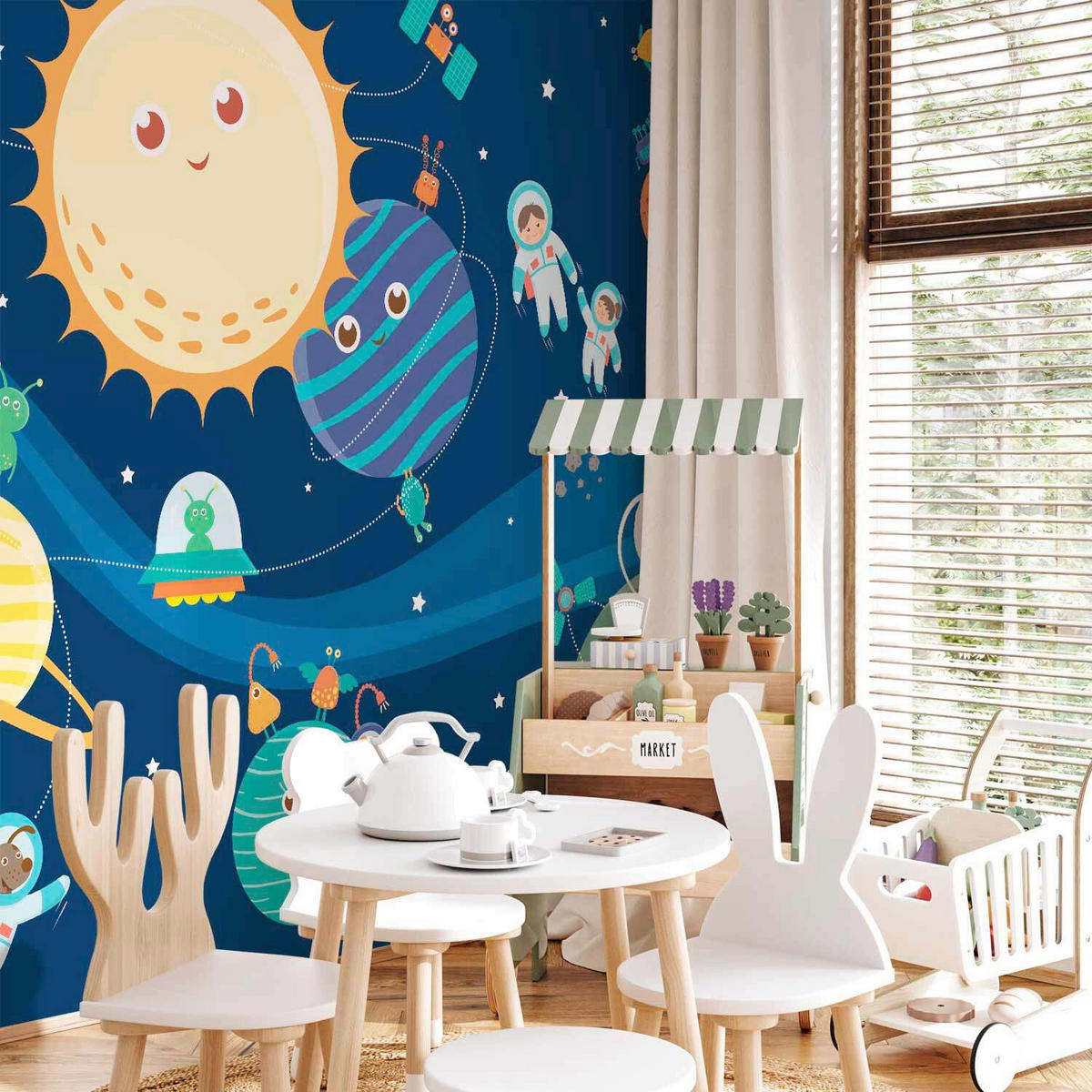 FOTOTAPETE  - Blau/Gelb, LIFESTYLE, Textil (150/105cm) - artgeist