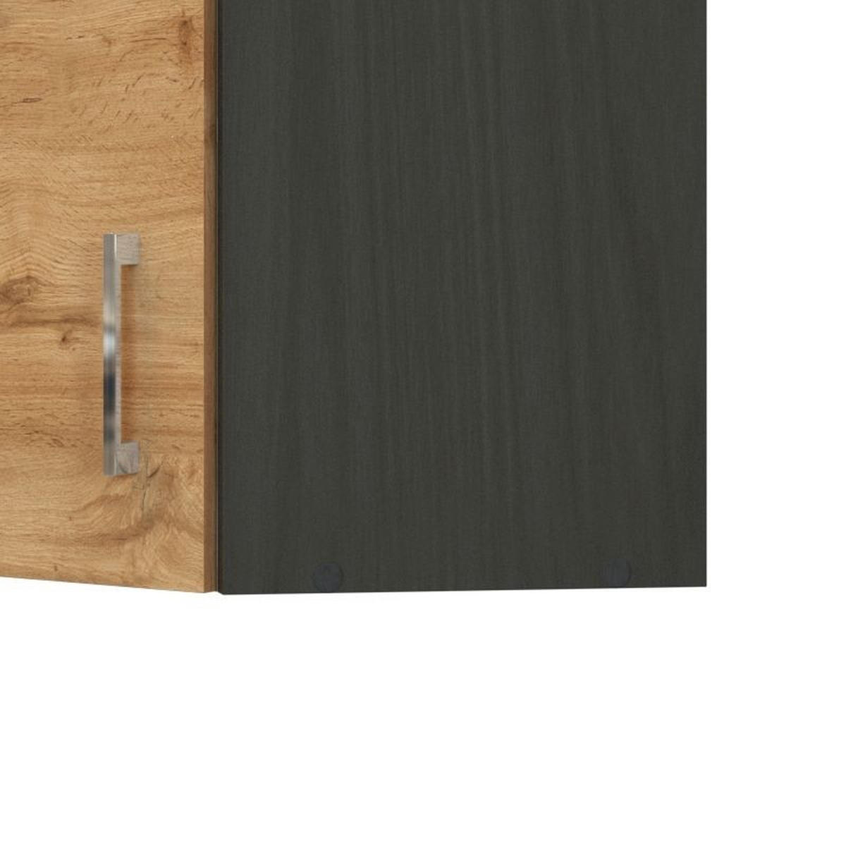 KÜCHENOBERSCHRANK 60/57/60 cm  in Anthrazit, Eiche Wotan  - Chromfarben/Anthrazit, MODERN, Holzwerkstoff/Metall (60/57/60cm) - Held