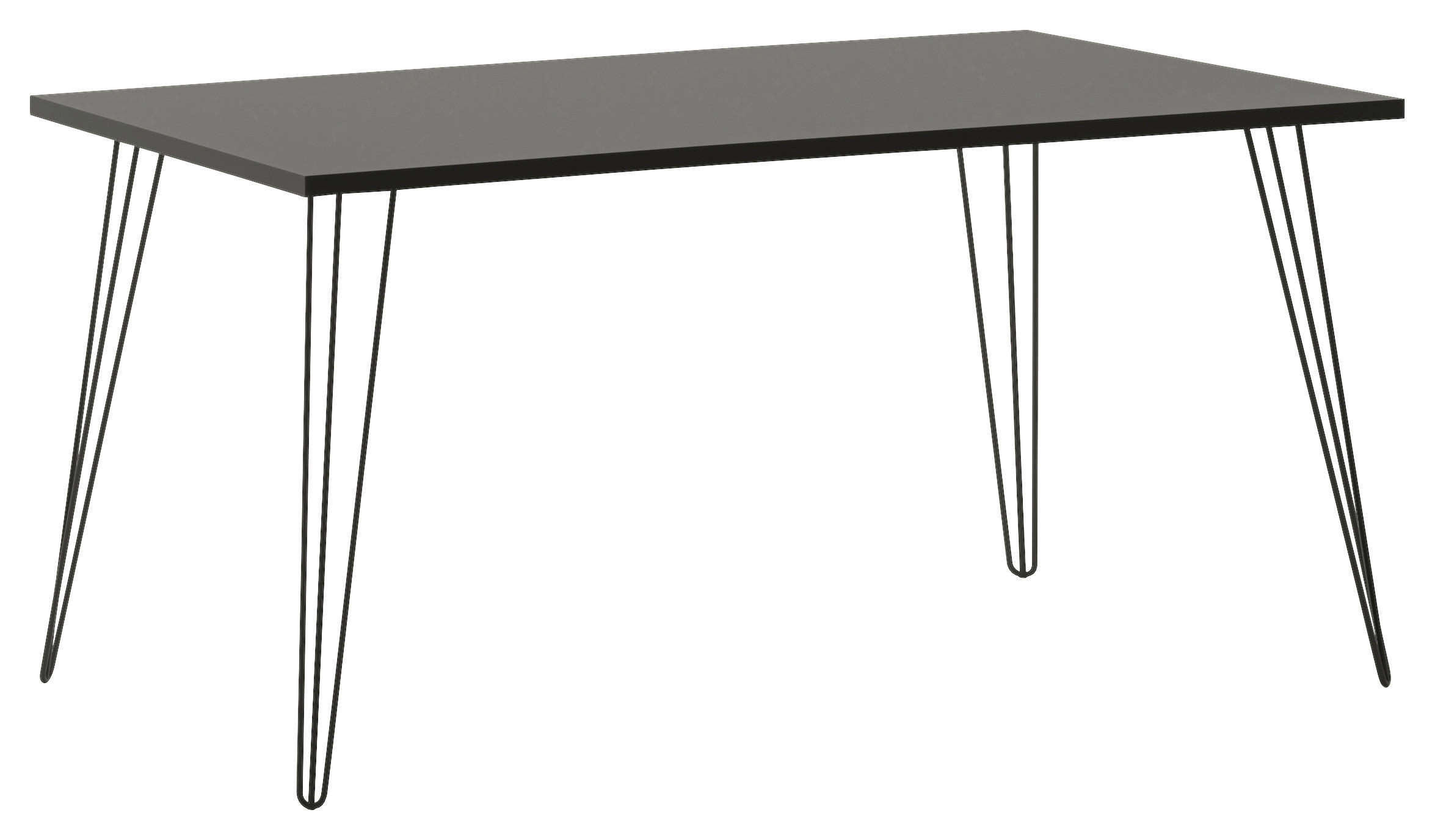 SCHREIBTISCH 160/80/74 cm  in Grau  - Schwarz/Grau, Design, Holzwerkstoff/Metall (160/80/74cm) - MID.YOU