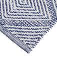FLECKERLTEPPICH 60/120 cm Diamant Denim Blau  - Blau, Design, Textil (60/120cm) - Boxxx