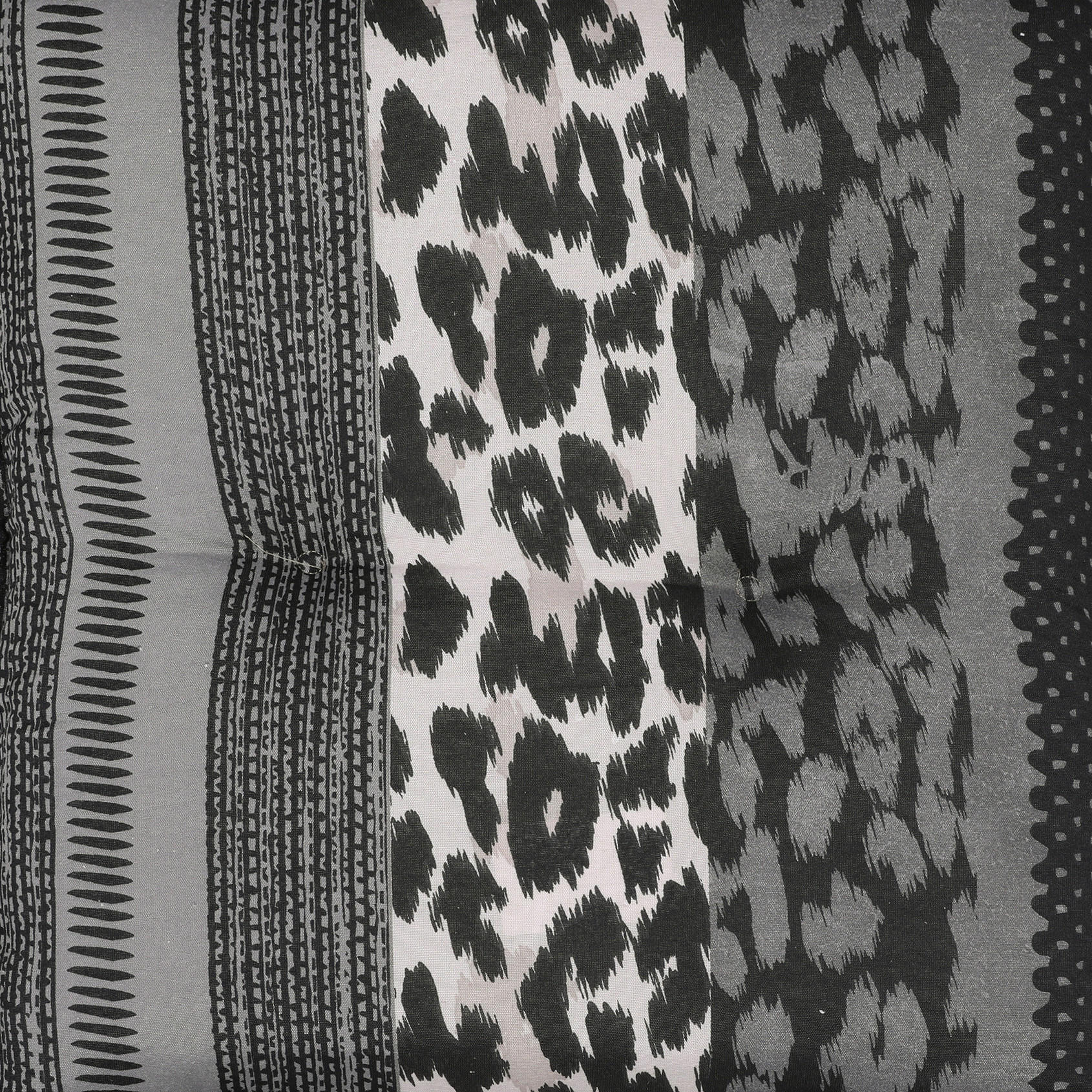 SESSELAUFLAGENSET in Anthrazit Animalprint  - Anthrazit, Basics, Textil (50/7/120cm)