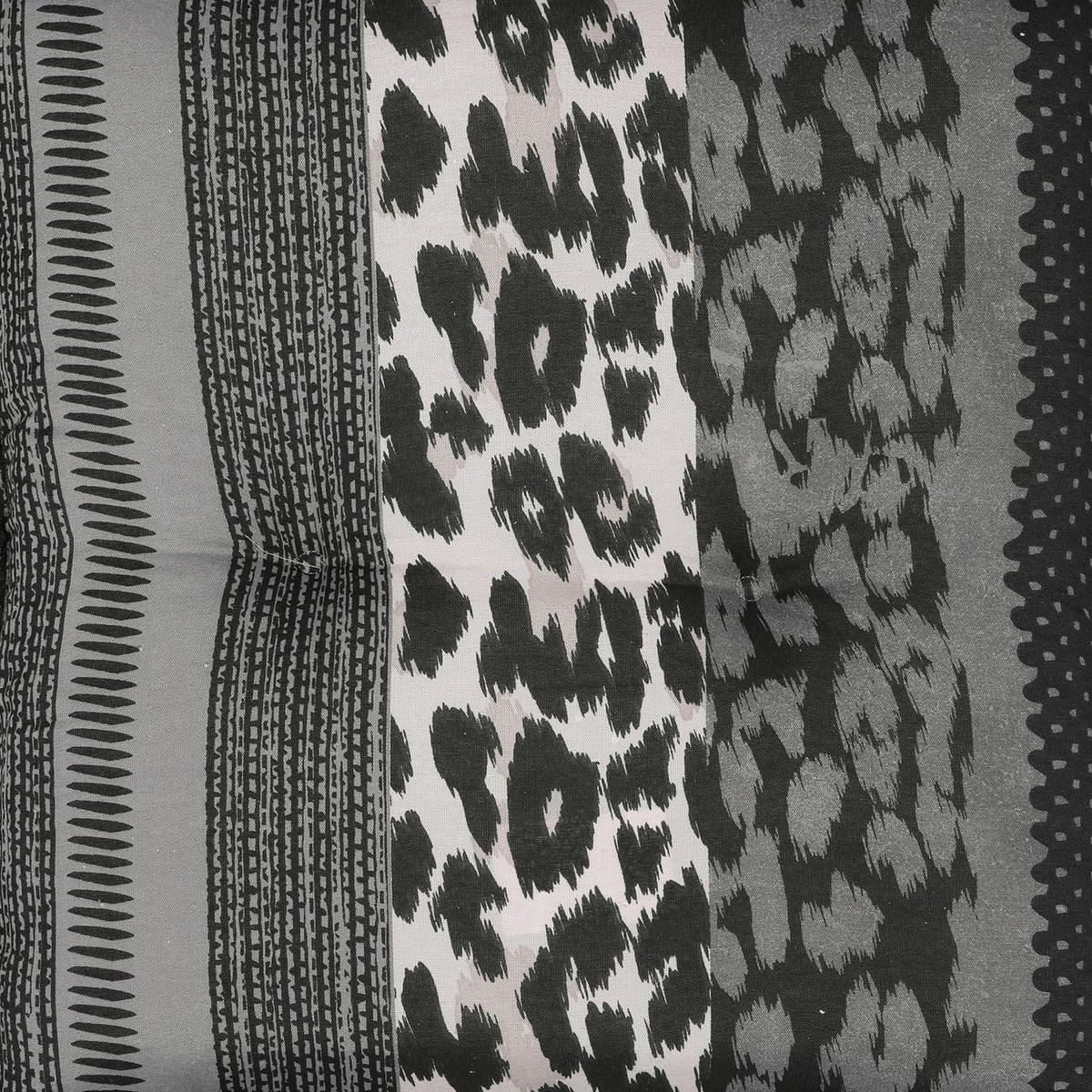 SESSELAUFLAGENSET in Anthrazit Animalprint  - Anthrazit, Basics, Textil (50/7/110cm)