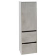 MIDISCHRANK 37/121/33 cm  - Hellgrau, Design, Glas/Holzwerkstoff (37/121/33cm) - Dieter Knoll