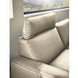 2,5-SITZER in Leder Creme  - Creme/Schwarz, Design, Leder/Metall (200/102/92cm) - Johann Jakob