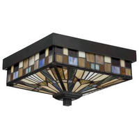 AUSSENDECKENLEUCHTE - Dunkelbraun/Multicolor, Konventionell, Glas/Metall (15.4/26.1/26.1cm) - Elstead Lighting