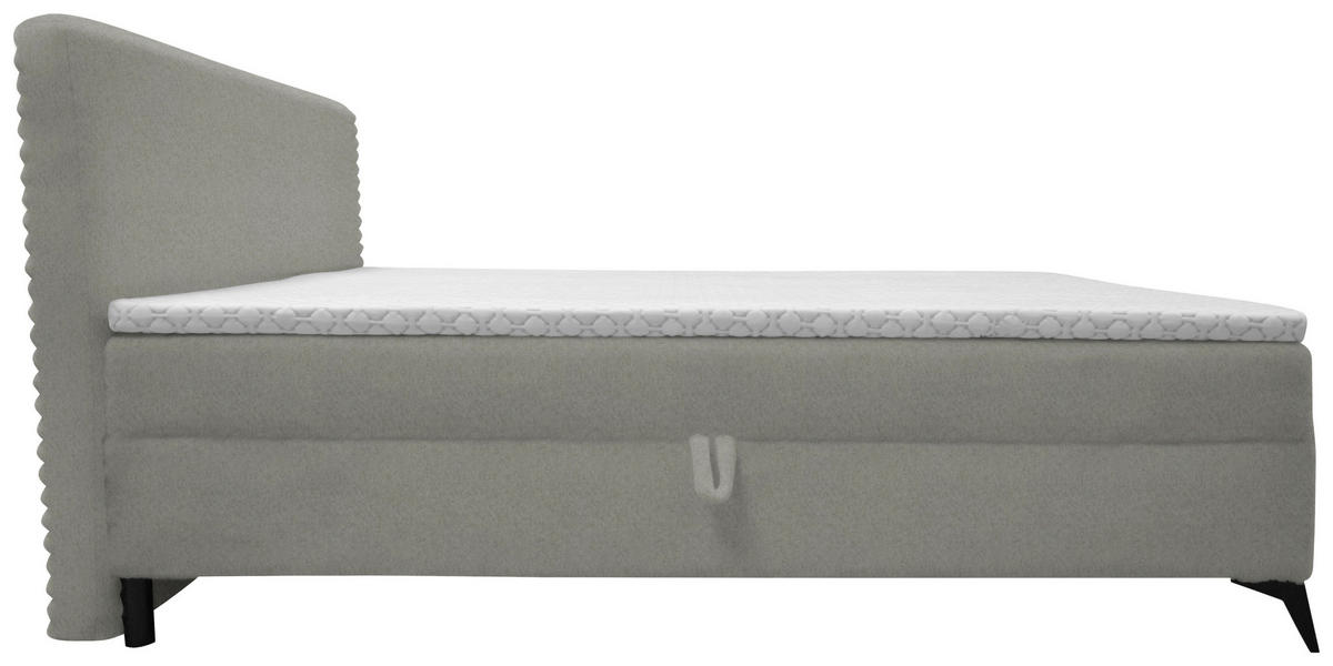 BOXBETT 160/200 cm  in Silberfarben  - Silberfarben/Schwarz, Design, Holz/Holzwerkstoff (160/200cm) - Xora