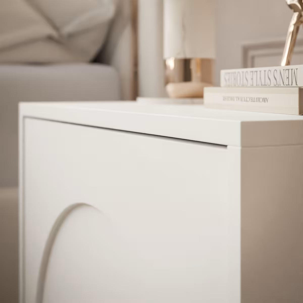 NACHTSCHRANK 53,5/51/35 cm  - Weiß, Design, Holzwerkstoff (53,5/51/35cm) - Boxxx