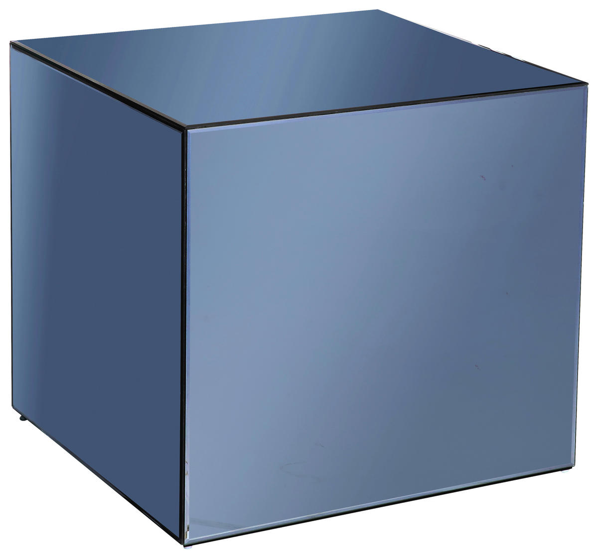 COUCHTISCH Spiegelglas 40/40/40 cm quadratisch Schwarz  - Schwarz, Design, Glas/Holzwerkstoff (40/40/40cm) - MID.YOU