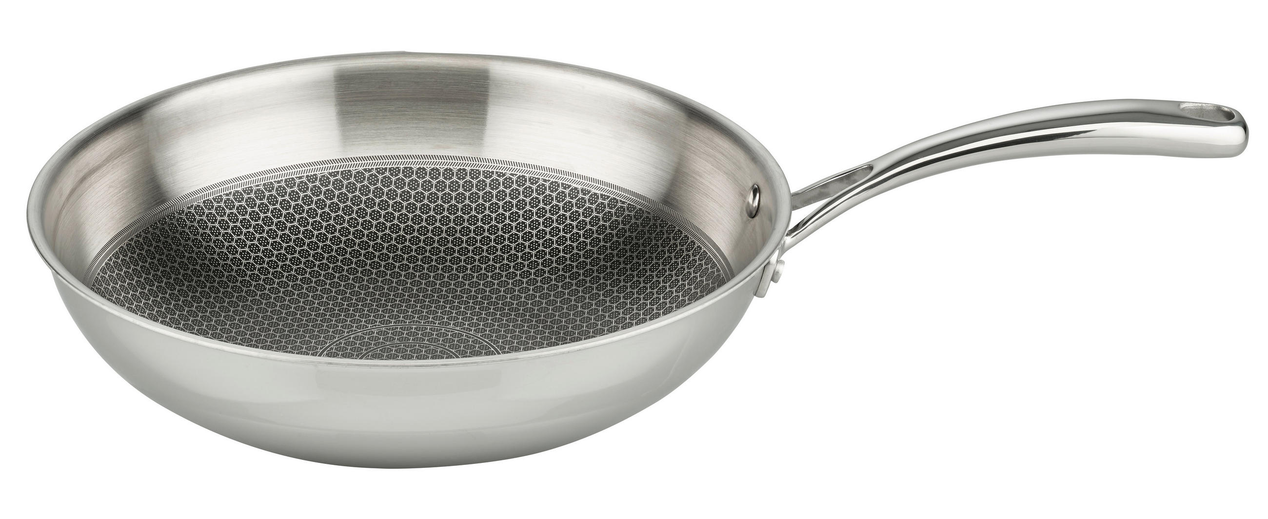 WOKPFANNE Greblon®-Antihaftbeschichtung 30 cm  - Edelstahlfarben, Basics, Metall (30cm) - ELO