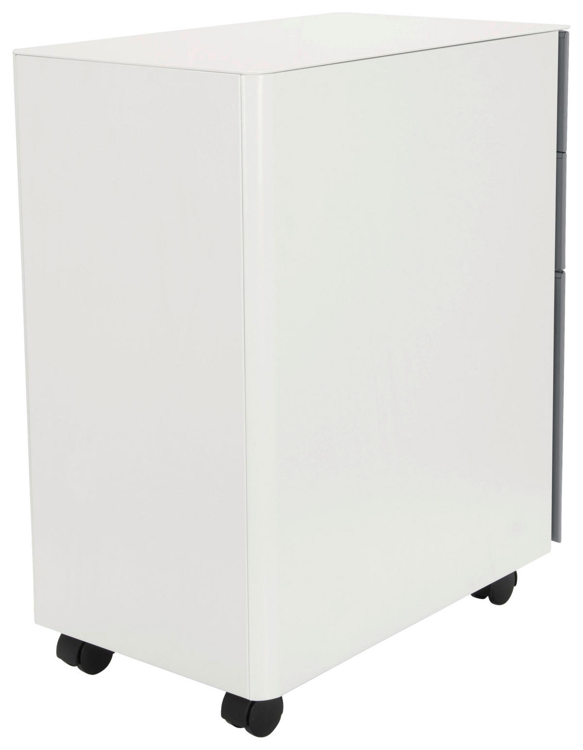 ROLLCONTAINER Grau, Weiß  - Weiß/Grau, MODERN, Kunststoff/Metall (30/59/50cm) - MID.YOU