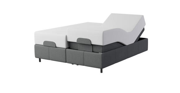 BOXSPRINGBETT 180/200 cm  in Schwarz  - Alufarben/Schwarz, KONVENTIONELL, Textil/Metall (180/200cm) - Dieter Knoll