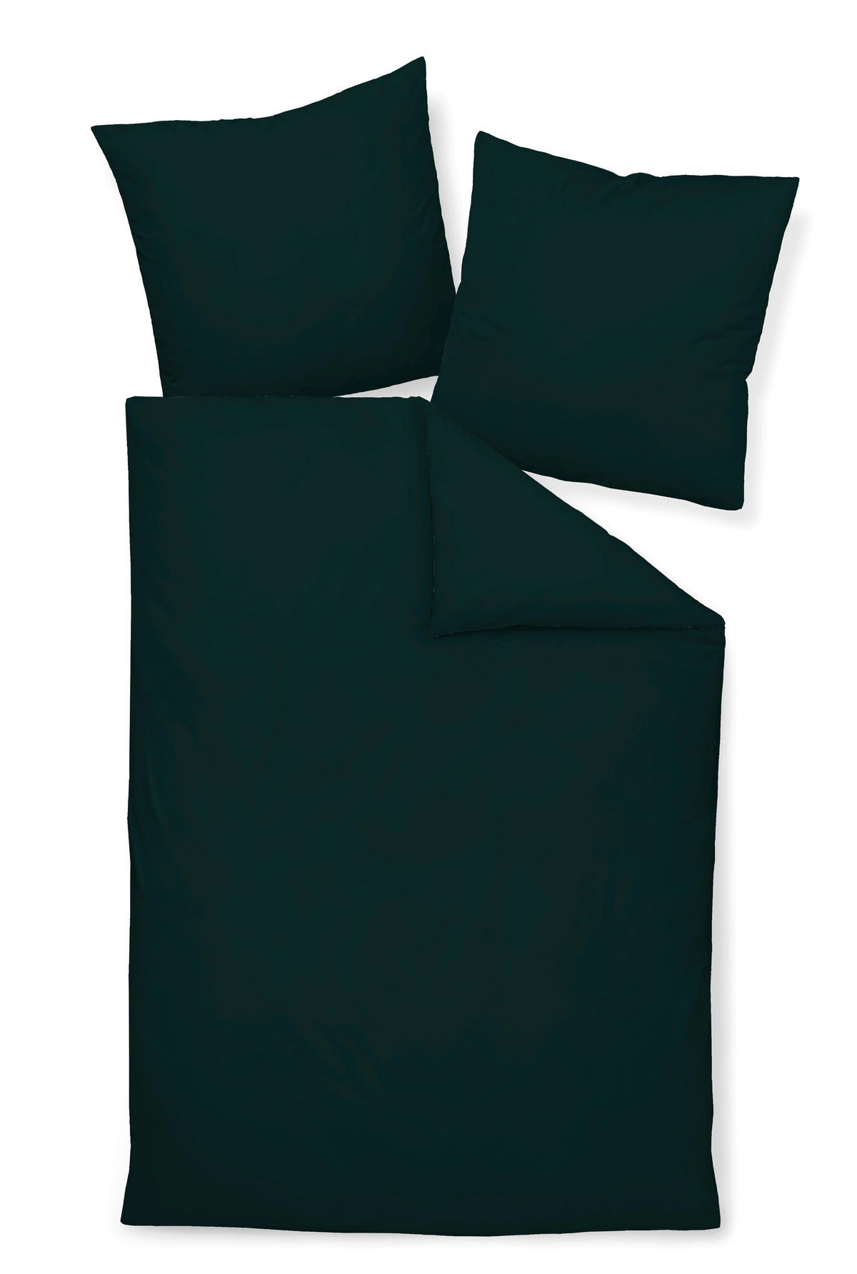 BETTWÄSCHE Giacomo Makosatin 135/200 cm  - Schwarz, Basics, Textil (135/200cm) - Janine