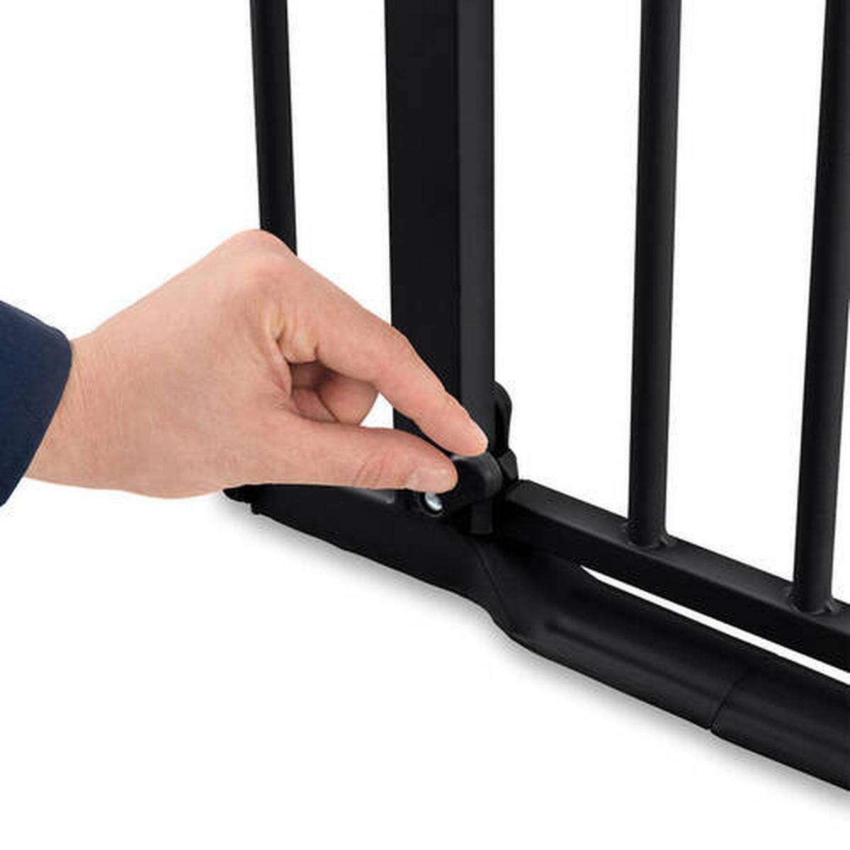 TREPPENSCHUTZGITTER  - Schwarz, Basics, Kunststoff/Metall (75 - 80/77/4cm) - Hauck