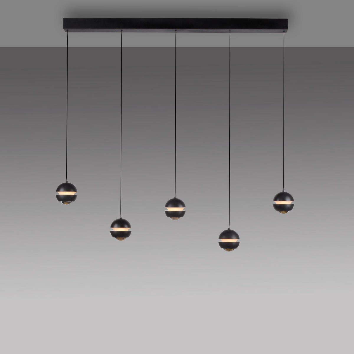 LED-PENDELLEUCHTE 110/10/220 cm  - Schwarz, Design, Kunststoff/Metall (110/10/220cm) - Schöner Wohnen