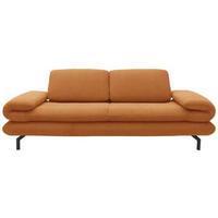 2,5-SITZER mit Funktionen Webstoff Honig  - Schwarz/Honig, Design, Textil/Metall (224 (284)/83 (110)/98cm) - LOOKS by W.Joop