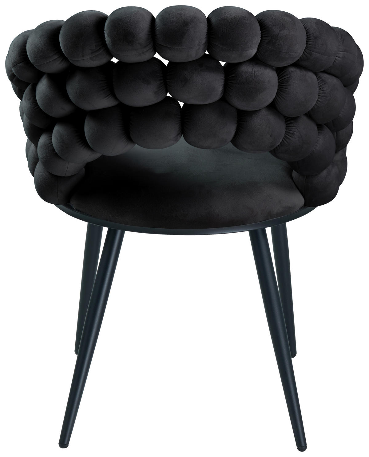 ŽIDLE S PODRUČKAMI, železo, samet, černá - černá, Design, kov/textil (58/80/62cm) - Novel