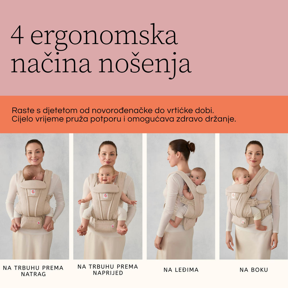 ERGONOMSKA NOSILJKA  Omni Deluxe Mesh  - smeđa, Basics, tekstil (26.5/27.5/14.8cm) - Ergobaby
