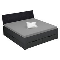 STAURAUMBETT 180/200 cm  in Grau   - Schwarz/Grau, Design, Holzwerkstoff/Textil (180/200cm) - Xora