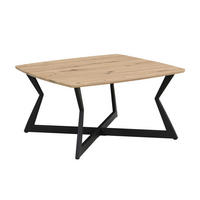 COUCHTISCH 75/75/40 cm quadratisch Braun  - Schwarz/Braun, Design, Holzwerkstoff/Metall (75/75/40cm) - Livetastic