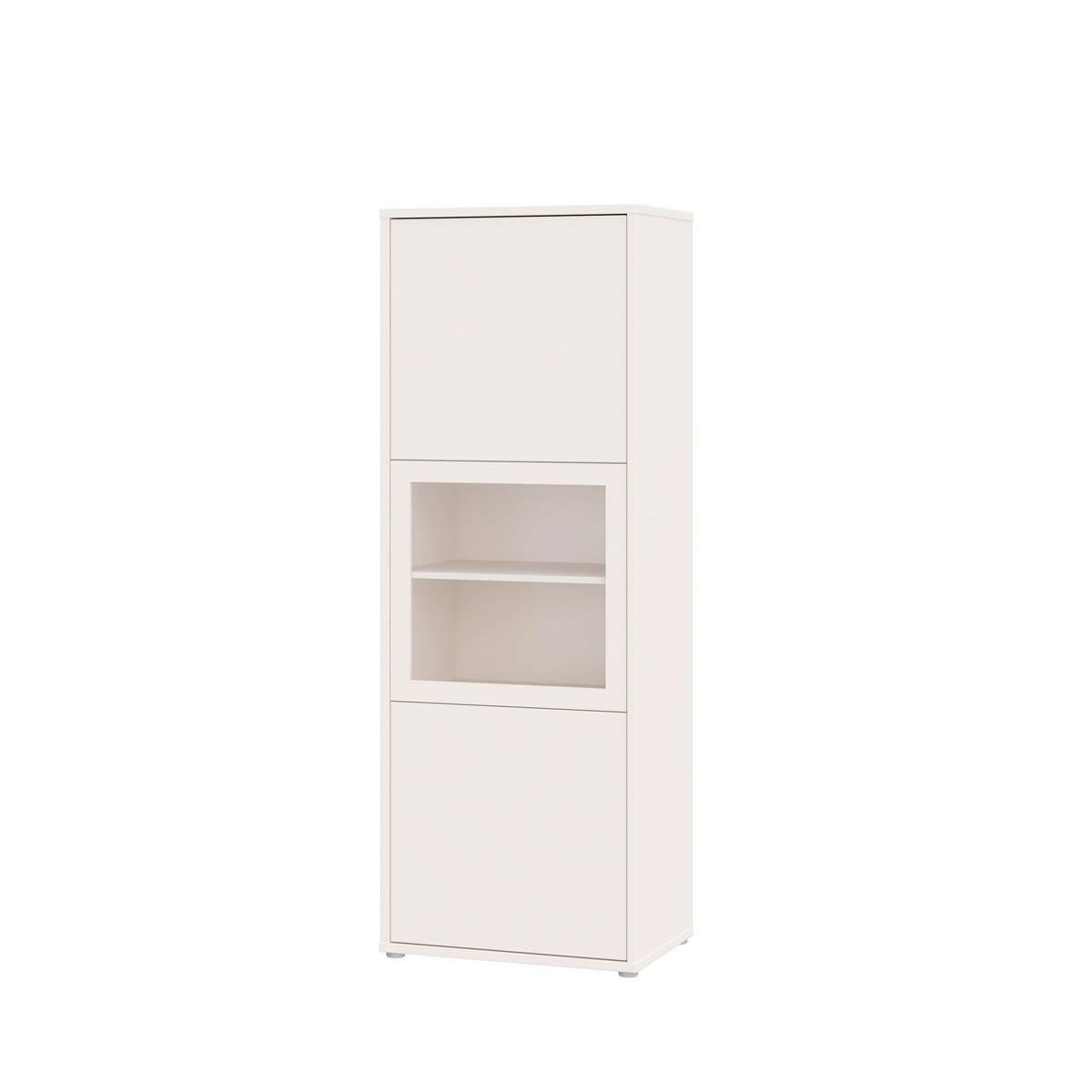 VITRINE  in Sandfarben  - Sandfarben/Grau, MODERN, Glas/Holz (64,8/179,1/44cm) - Carryhome