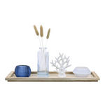 KERZENHALTER-SET - Multicolor, LIFESTYLE, Glas/Naturmaterialien (40/12,5/19,5cm) - Ambia Home