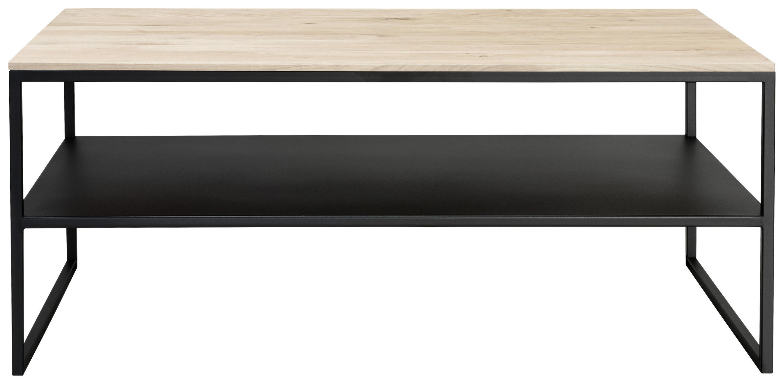 COUCHTISCH in Metall 100/60/41 cm  - Eiche Bianco/Schwarz, Design, Holz/Metall (100/60/41cm) - Johann Jakob