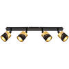 STRAHLER 80/9/20,5 cm   - Goldfarben/Schwarz, Design, Kunststoff/Textil (80/9/20,5cm) - Globo