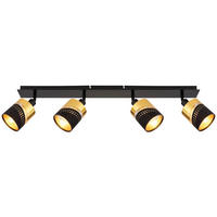STRAHLER 80/9/20,5 cm   - Goldfarben/Schwarz, Design, Kunststoff/Textil (80/9/20,5cm) - Globo