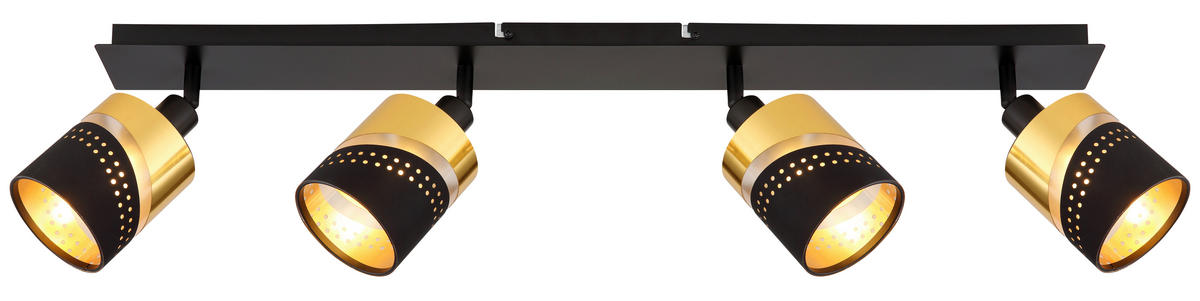 STRAHLER 80/9/20,5 cm   - Goldfarben/Schwarz, Design, Kunststoff/Textil (80/9/20,5cm) - Globo