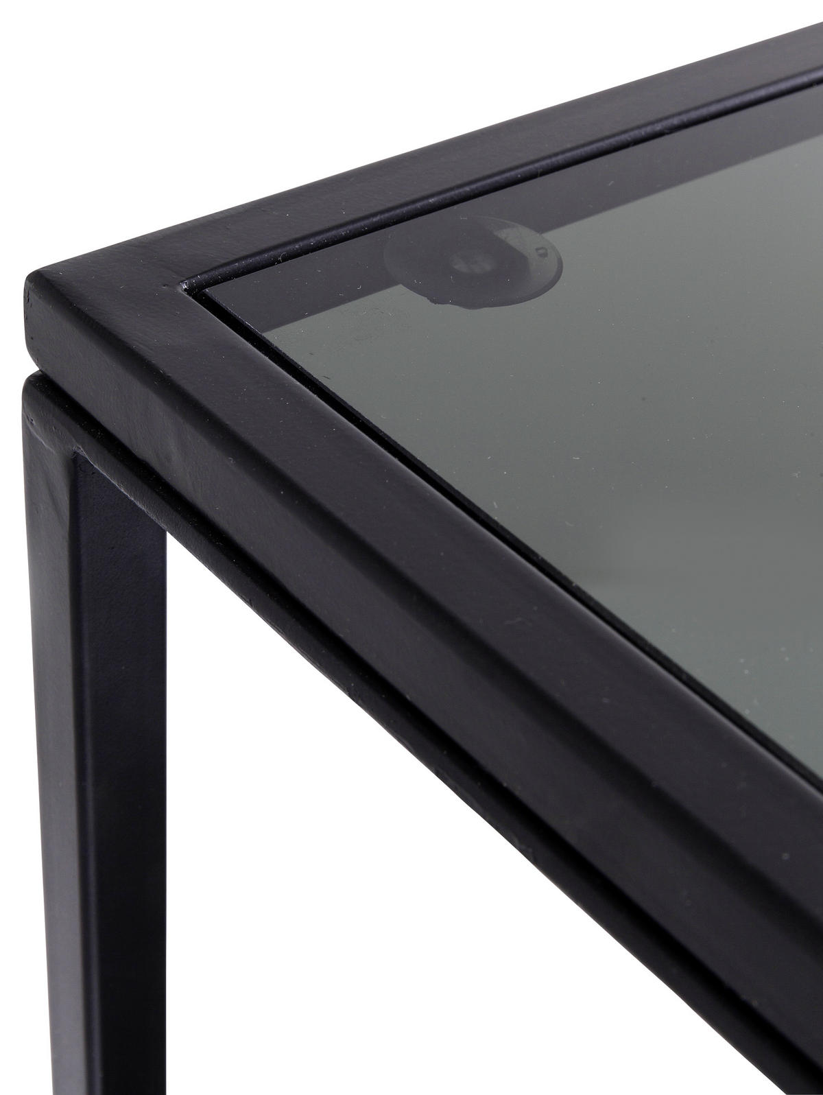 REGAL Anthrazit, Schwarz  - Anthrazit/Schwarz, Design, Glas/Metall (115/100/30cm) - Kare-Design