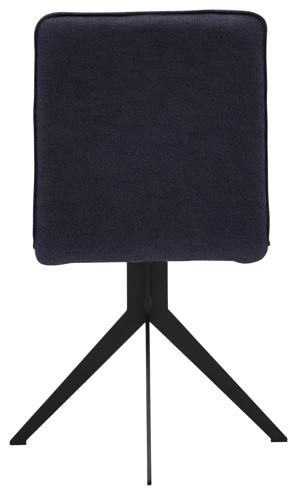 STUHL  in Stahl Lederlook  - Schwarz, Design, Textil/Metall (46,5/87/64cm) - Voleo