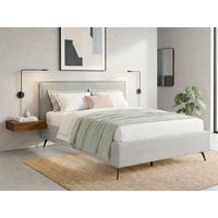 POLSTERBETT Grau 180/200 cm  - Schwarz/Grau, MODERN, Holz/Textil (180/200cm) - MID.YOU
