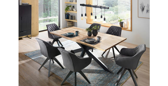 ARMLEHNSTUHL in Mikrofaser - Dunkelbraun/Schwarz, LIFESTYLE, Holz/Textil (60/83/65cm) - Landscape