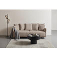 BIGSOFA in Cord Taupe - Taupe/Schwarz, Design, Textil/Metall (226/91/103cm) - Carryhome