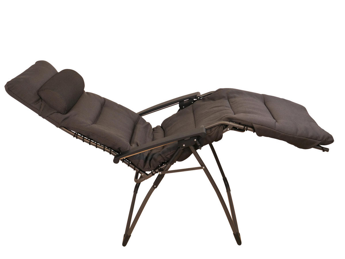 GARTEN-RELAXSESSEL 80/130/70 cm  - Anthrazit, KONVENTIONELL, Kunststoff/Textil (80/130/70cm)