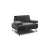 SESSEL Samt Anthrazit    - Anthrazit/Schwarz, Design, Textil/Metall (114-142/85/86-94cm) - SENSOO