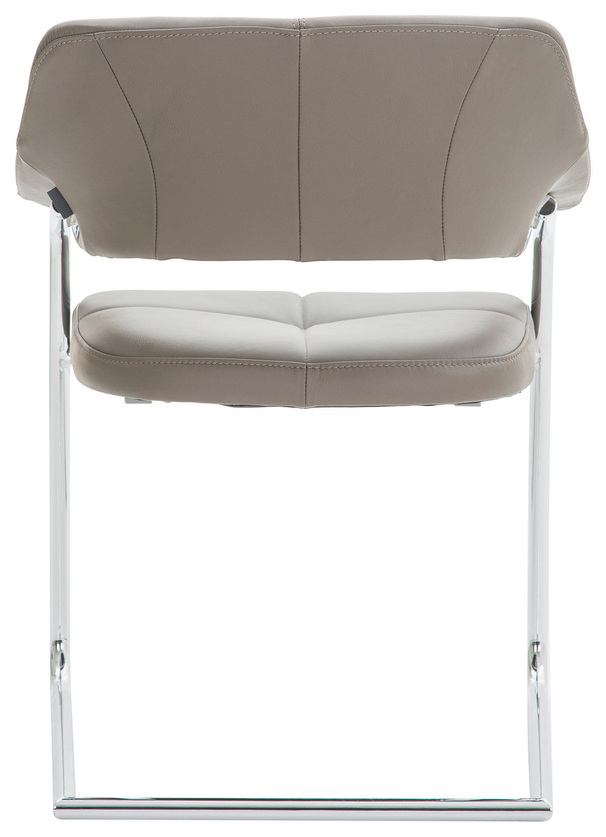 ARMLEHNSTUHL  in Stahl Echtleder pigmentiert  - Chromfarben/Dunkelgrau, Design, Leder/Metall (64/86/61cm) - Joop!