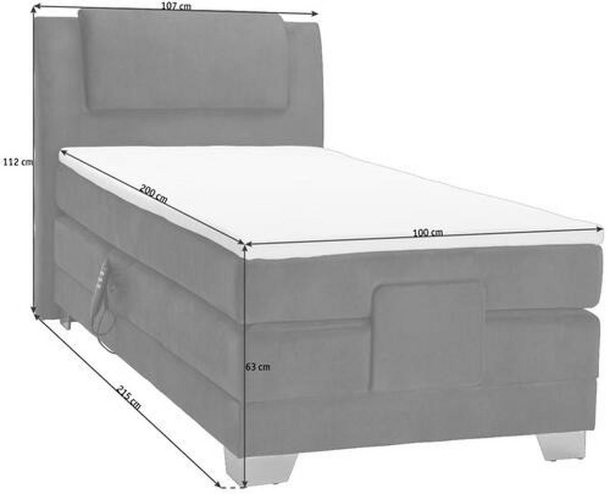 BOXSPRINGBETT 100/200 cm  in Petrol  - Silberfarben/Petrol, Konventionell, Kunststoff/Textil (100/200cm) - Esposa