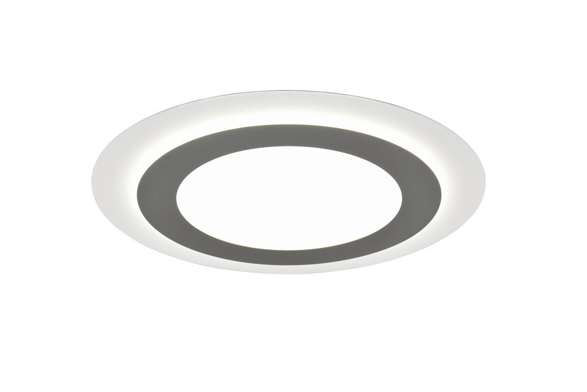 LED-DECKENLEUCHTE  45/4,2 cm    - Weiss/Nickelfarben, Basics, Metall (45/4,2cm) - Trio Leuchten