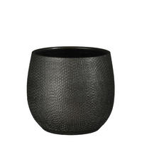 KVĚTINÁČ keramika, 16/16 cm - antracitová, Basics, keramika (16/16cm)