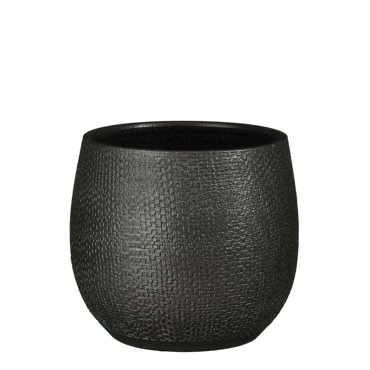KVĚTINÁČ keramika, 16/16 cm - antracitová, Basics, keramika (16/16cm)